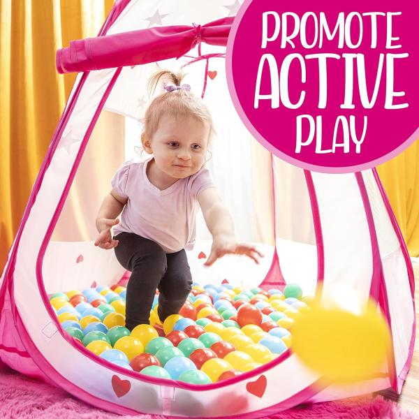 Pink Princess Castle Play Tent - Image 6