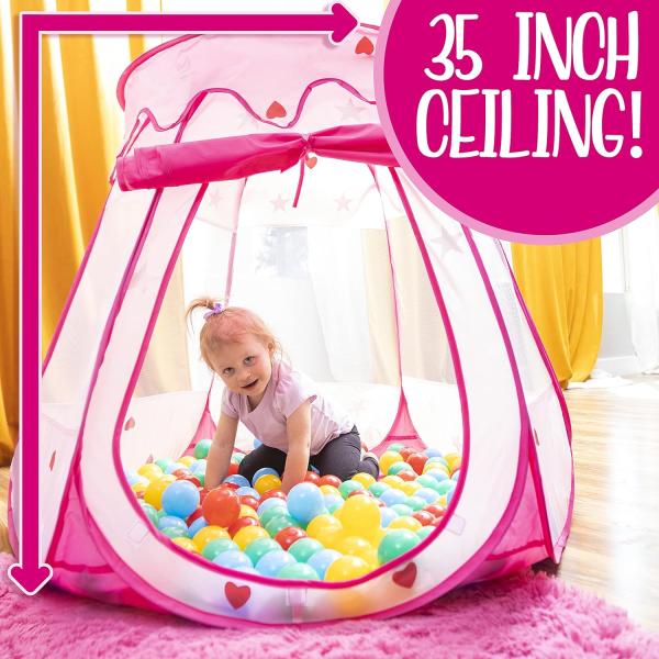 Pink Princess Castle Play Tent - Image 4