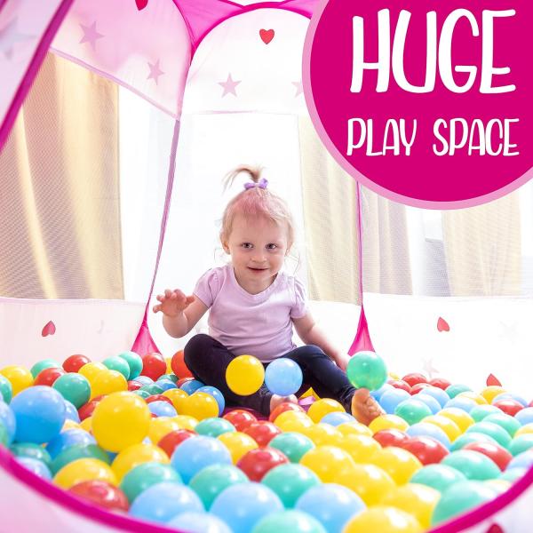 Pink Princess Castle Play Tent - Image 7