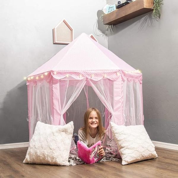 Castle Princess Tents for Little Girls with Lights - Image 2